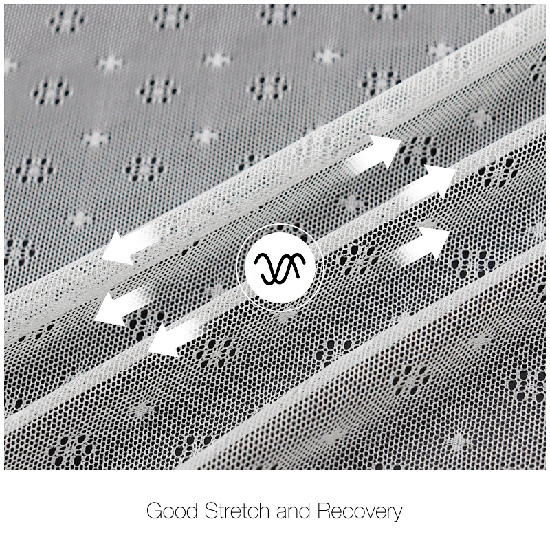 4-way stretch nylon spandex  jacquard mesh fabric